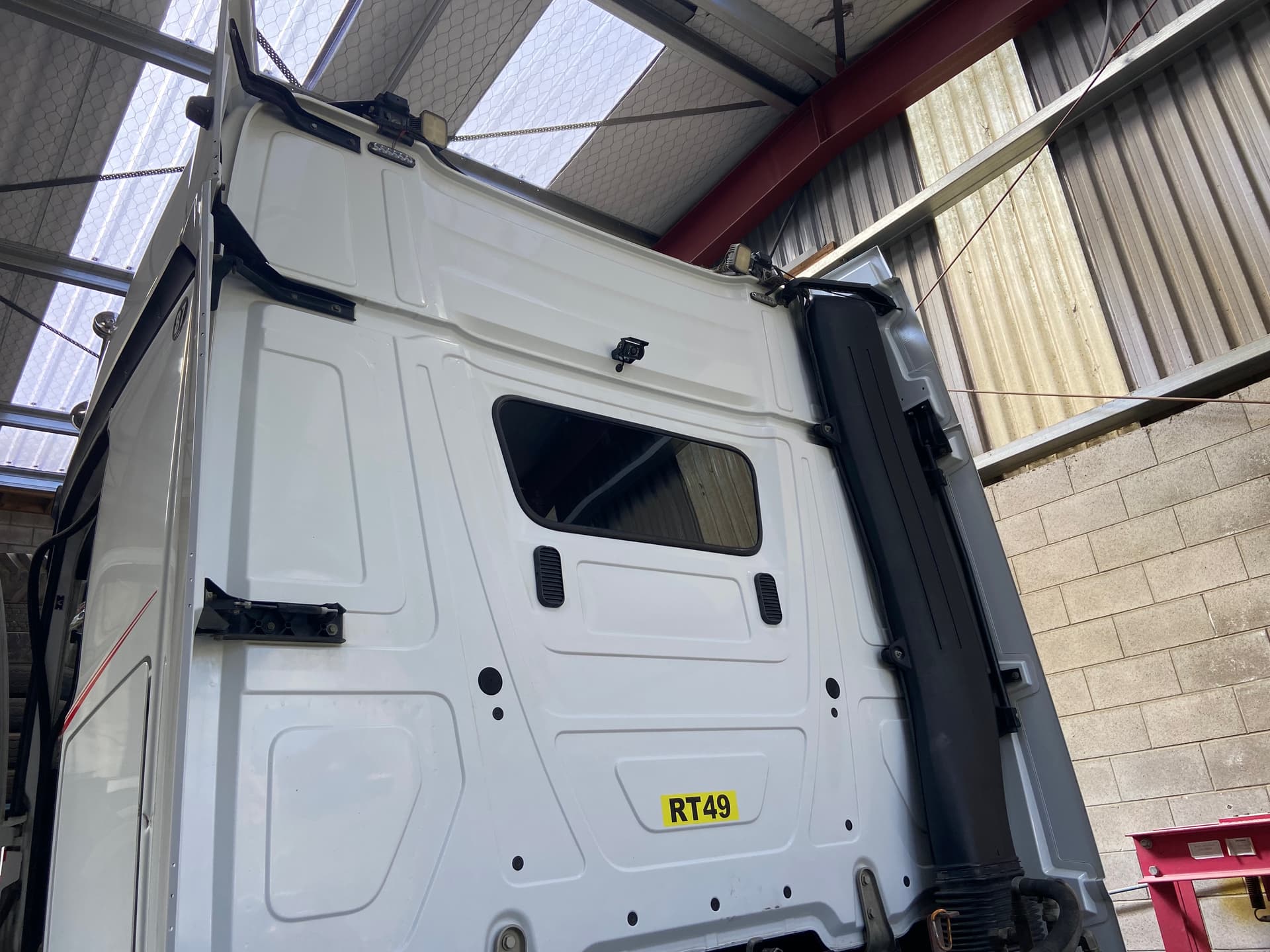 CloudCam camera mounted on truck cab