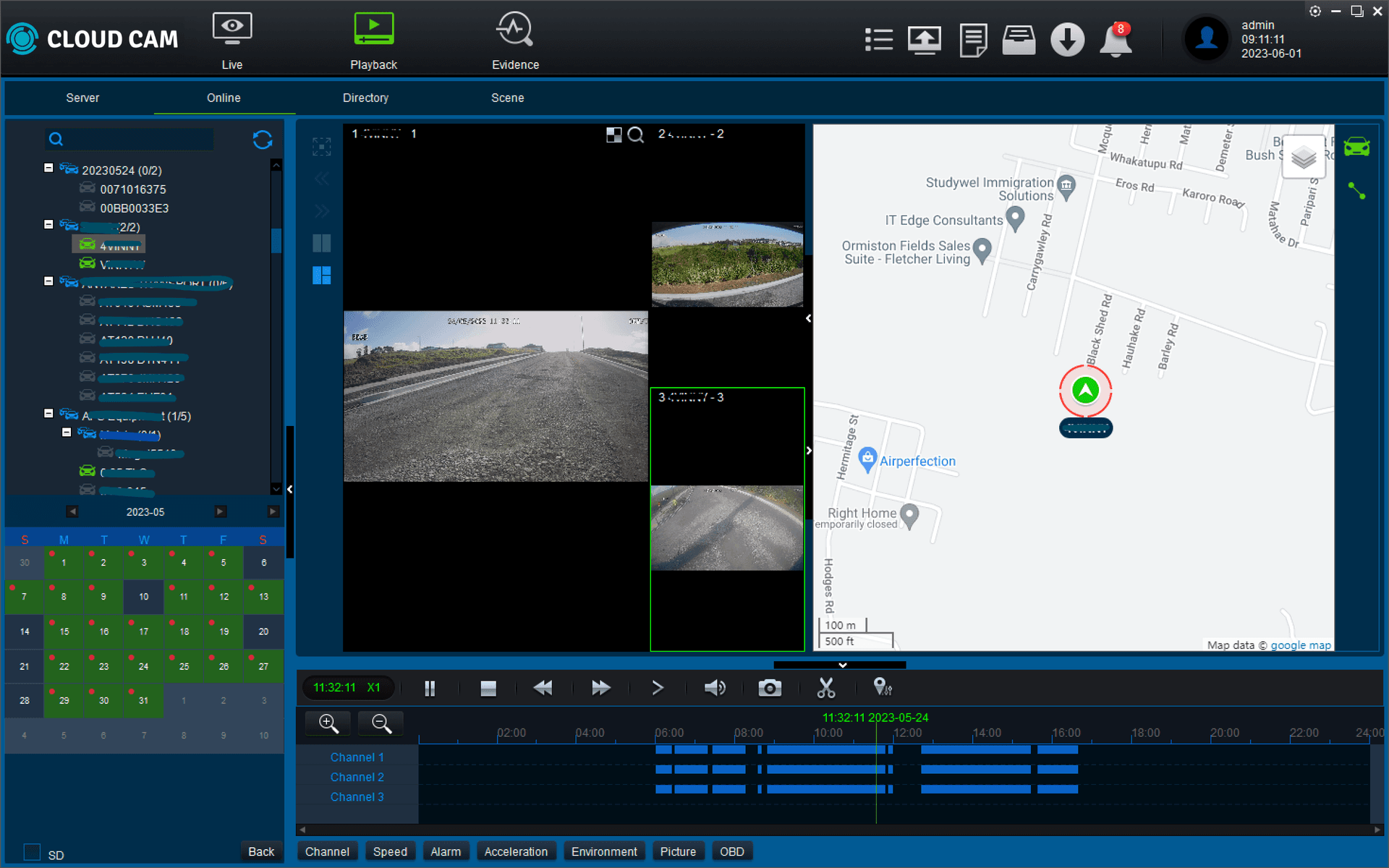 CloudCam Fleet Platform — Playback View